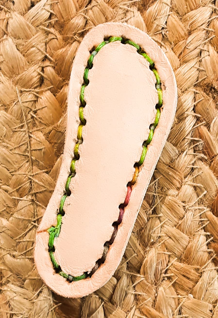 Brides multicolores en tissu wax